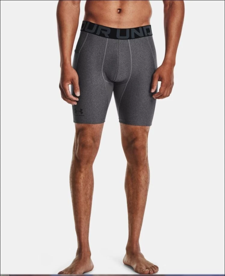 UNDER ARMOUR Men's Heat Vent Compression Baselayer Shorts Gray MEDIUM
