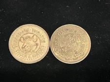 1981 & 1982 Chuck E. Cheese Pizza Time Theatre In Pizza We Trust Tokens (C3)