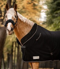 Pferde Abschwitzdecke Fleecedecke Waldhausen Modern Rose - schwarz 125cm