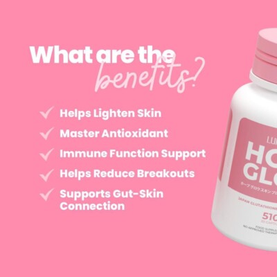 Luna Aura HOPE GLOW Skin Pro Glutathione & Probiotic, 30 Capsules