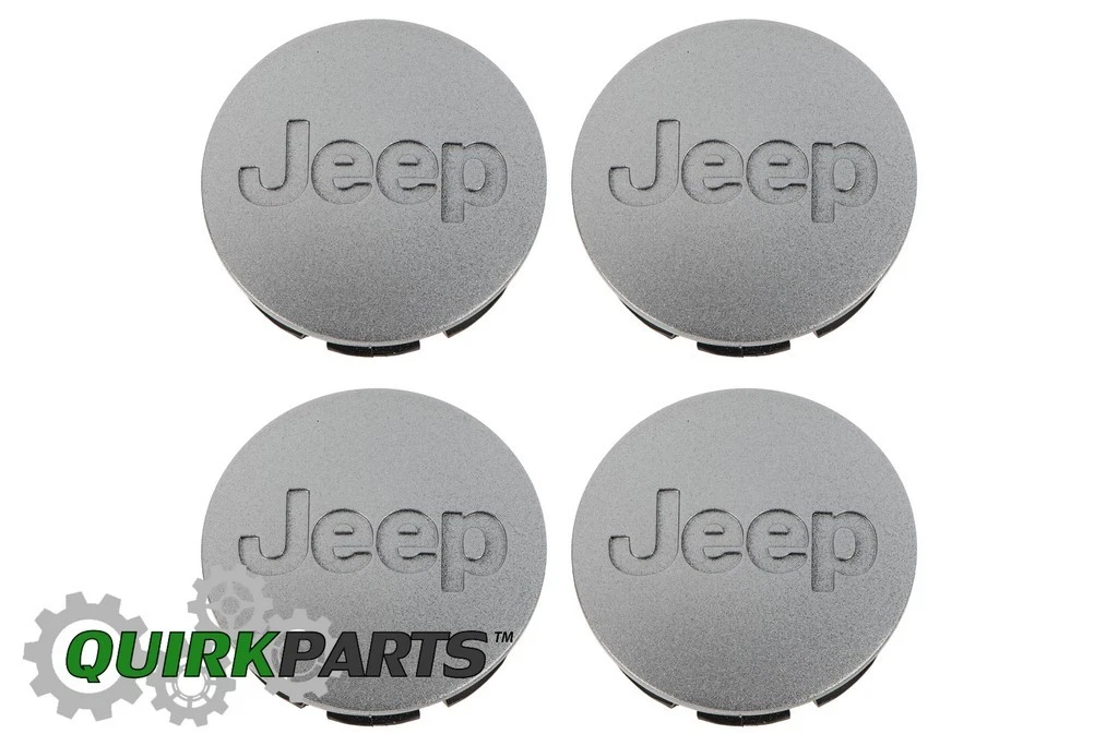 05-17 JEEP WRANGLER 05-10 GRAND CHEROKEE COMMANDER WHEEL CENTER CAPS SILVER