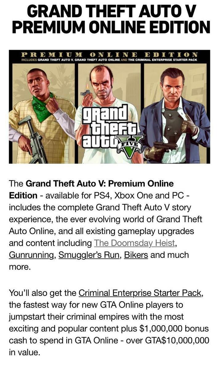 Grand Theft Auto V (GTA 5): Premium Online Edition, PC