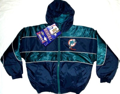 New! Pro Player Miami Dolphins Embroidered Reversible Youth Jacket
