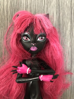 Monster High NUDE Doll Scaremester Catty Noir With Arms & Hands - Play