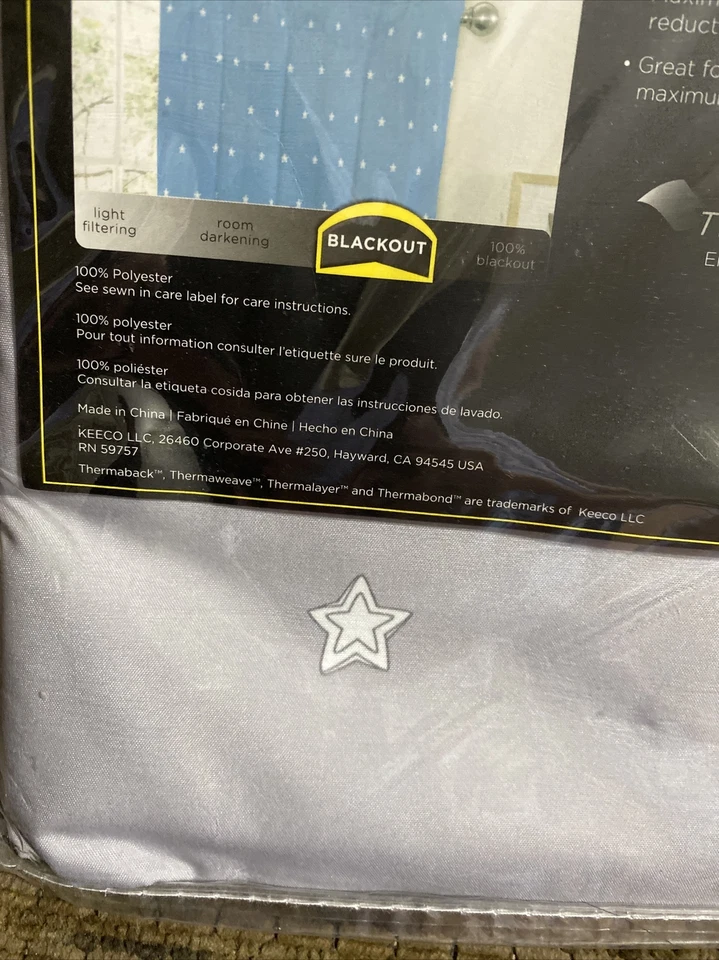 Cortina Eclipse Blackout Panel de Bolsillo de Una Varilla 42x63 Super Star Gris Claro Foto 4 de 4