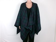 I.d.f Open Sleeveless Shaw Size:one Sizedark Green/dark Blue Design