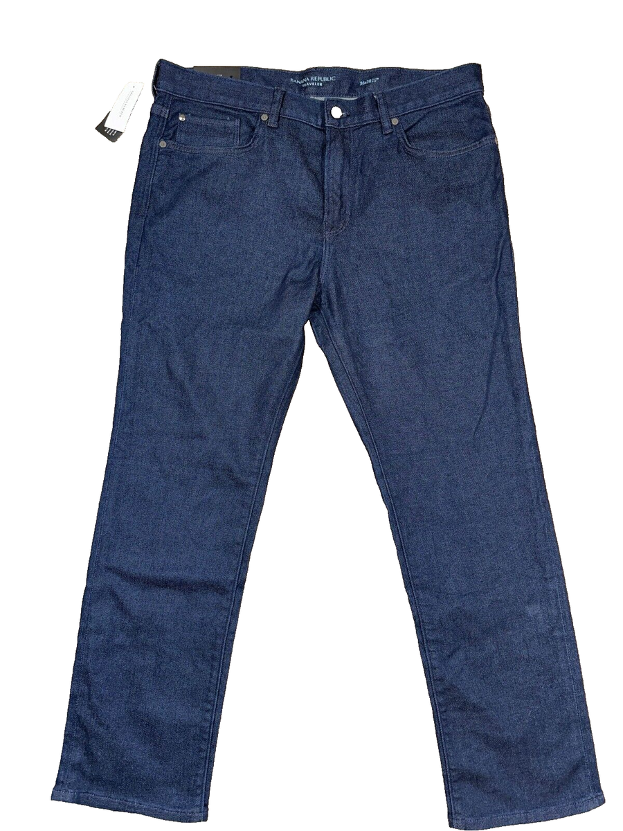BANANA REPUBLIC TRAVELER STRETCH-SLIM FIT DARK DENIM BLUE JEANS
