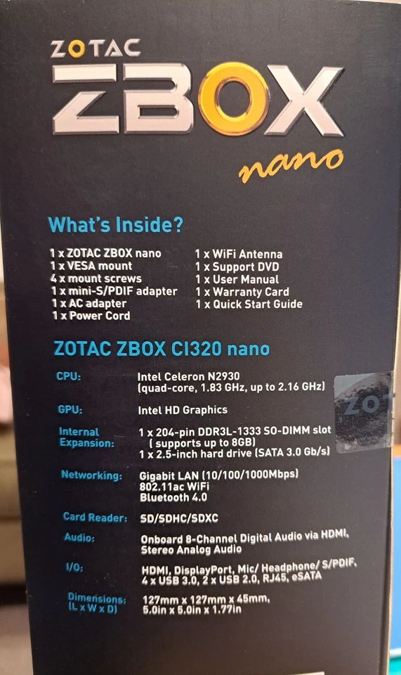 Mini-pcs zotac zbox nano silenciosas projetadas para computação silenciosa - Imagem 2 de 2