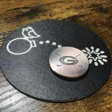 GEORGIA BULLDOGS GOLF! 1.25” Laser Engraved Custom Copper Golf Ball Marker!