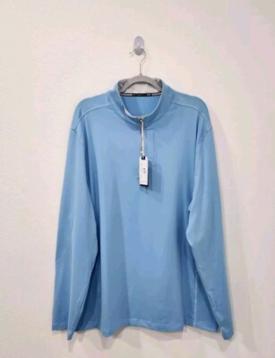 Southern Tide Flanker 1/4 Q Zip Rush Blue Performance Pullover Men's Size XXL
