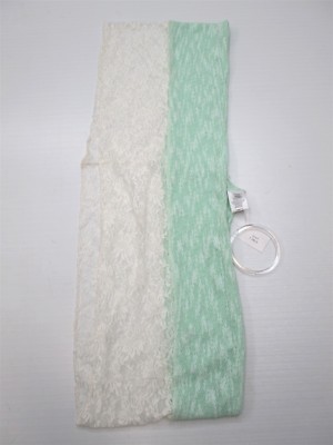 new TARGET STYLE Scarf Women's One Size Lace Insert Turquoise/White Infinity 