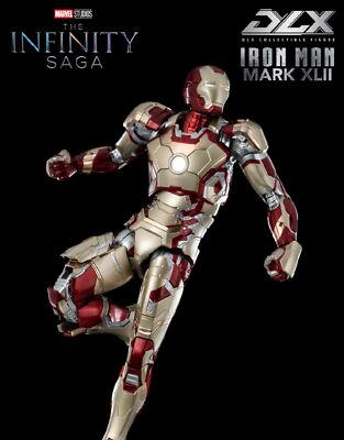 Threezero Iron Man MK42 Action Figure Model In Stock MARK 42 Led