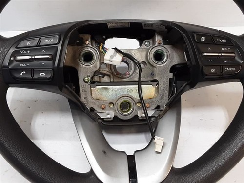 2019 HYUNDAI ELANTRA STEERING WHEEL 56115-F3000 BLACK WITH GRAY ACCENT - Picture 2 of 12
