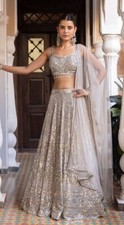 Presenting Rangoli Silk Grey Color Lehenga Choli With Dupatta For Wedding Wear