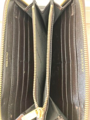 BURBERRY Nova Check Zip Around Long Wallet hourse logo Beige