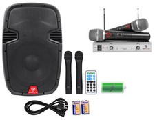 Rockville 12" Portable YouTube Karaoke Machine/System w/ 4 Mics See Description 