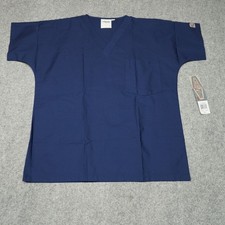 ScrubZone by Landau Scrub Top Size Small Navy V-Neck Pocket New