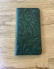 Oberon Design Paisley Checkbook In Green