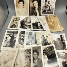 Vintage Black White Found Photo US Lot of 20 Snapshots Americana Navy Sailor