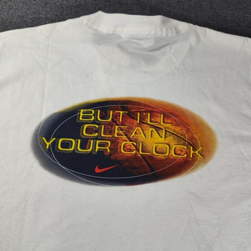 Vtg Nos Nike Town USA Trash Talk T Shirt Mens Large 90s Y2K White Tee Tags - Picture 12 of 15