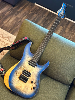 Schecter Reaper-6 6-String Electric Guitar Blue Solid Ash Body 24-Fret