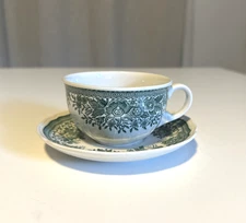 Villeroy & Boch  Fasan Floral Tea Cup & Saucer -  Green, Seit 1748 in Germany
