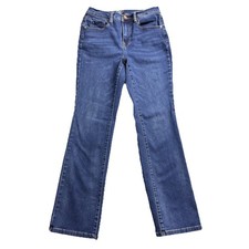 DG2 Diane Gilman Womens 8 Bootcut Jeans Blue Medium Wash Stretch Denim EUC