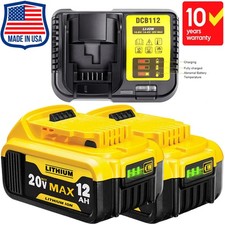 Pack For DeWalt 20 Volt Max XR 8.0AH Lithium Battery/Charger DCB206-2 DCB205-2