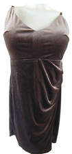 Forever 21 Plus Women's 0X Dress Brown Taupe Velvet Ruched Bodycon Mini