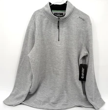 Hi Tec Mens 1/4 Zip Fleece Mock Pullover Gray Sz Large