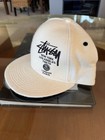Rare Stussy World Tour White Wool Embroidered Snapback Hat Cap Vintage 90s Rare — photo 3