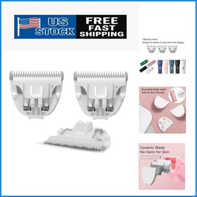 3-Piece Professional Pet Grooming Clipper Replacement Blades for All Sizes