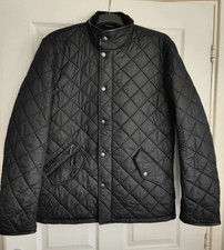 Barbour Powell Quilt mens zip up jacket in Black,size M, Chest:46" #