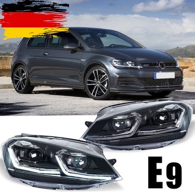 E9 LED Scheinwerfer für VW Golf7 VII 2013-2016 2017 18  w/ DRL Frontscheinwerfer