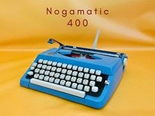 Working Typewriter Nogamatic 400 Blue Typewriter Manual Typewriter AZERTY 1970s thumbnail