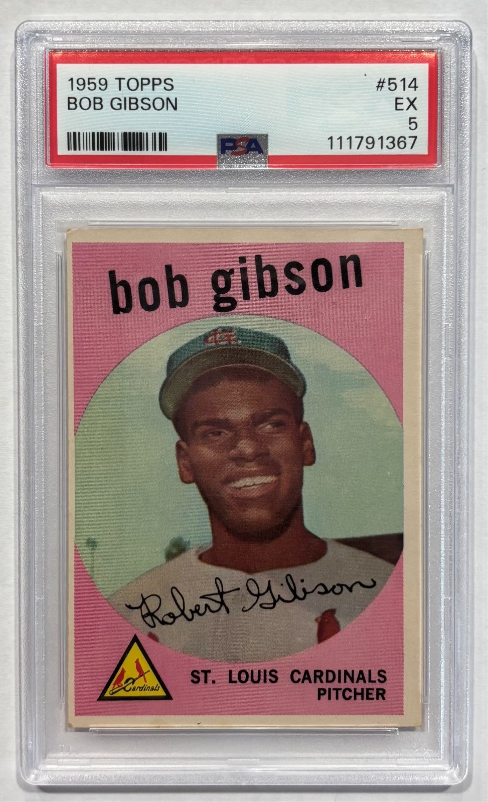 1959 Topps - Bob Gibson #514 PSA 5