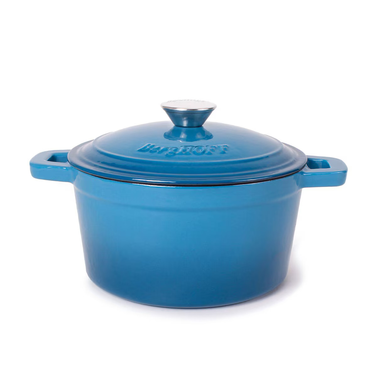 BergHOFF Neo Cast Iron Round Stockpot 20cm 2.8L Induction Oven Safe Blue