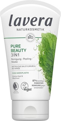lavera Pure Beauty 3in1 Reinigung Peeling Maske unreine Haut vegan 125ml