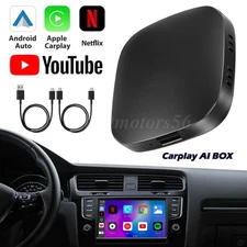 Wireless Carplay AI box Android Auto Adapter Converter WIFI with Netflix YouTube