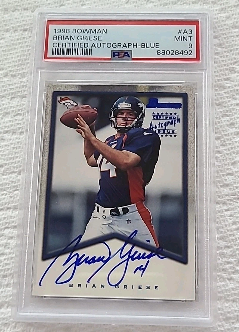 Brian Griese Bowman Certified Autograph #A3 Blue