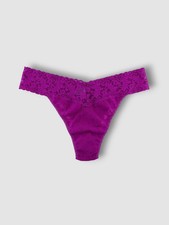  24 Hanky Panky Women's Pink Signature Lace Original Rise Thong Size OS