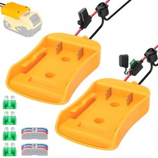 Power Wheel Adapter with Switch  Fuse  Wire Terminals for Dewalt 20V Battery
