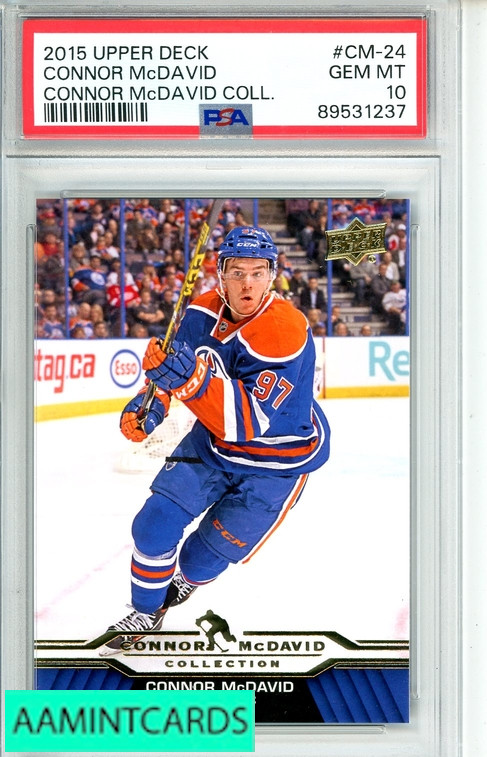 2015 UPPER DECK CONNOR MCDAVID COLLECTION CONNOR MCDAVID #CM-24 PSA 10 RC