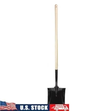Heavy Duty Square Head Shovel Flat Blade for Digging & Landscaping