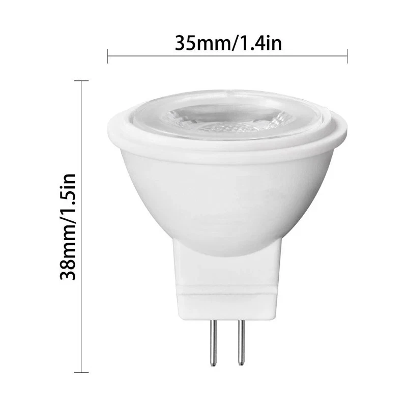 5PCS 3W Dimmable Mini MR11 LED Spotlight Bulbs Cold Warm Neutral White Lamps - Image 3 of 4