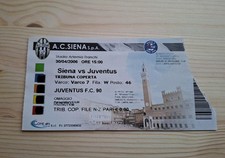 Biglietto Stadio Siena Juventus 2006 Italy Stadium Ticket Maglia Siena Calcio