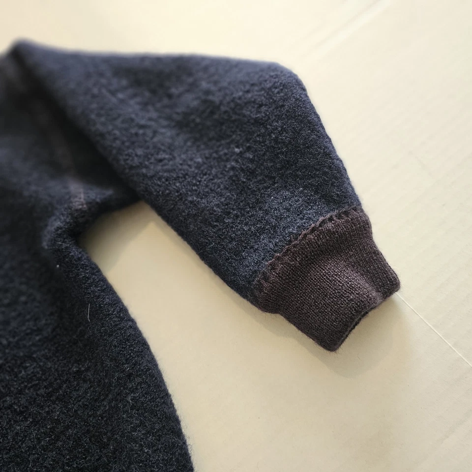 VINTAGE Structure 100% Wool Sweater Mens Blue Crewneck Pullover 90s- Size XL - Image 3 of 4