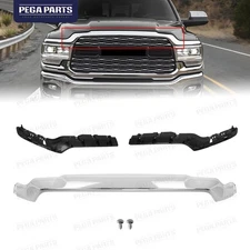 Front Upper Bumper Grille Molding Trim Chrome For 2019-2024 Dodge RAM 2500 3500