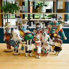 Hopi Kachina Katsina Dolls 11 Early Rugan Unsigned Cottonwood Root Mud Head