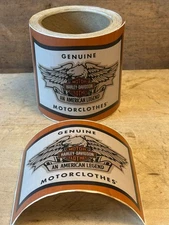 DEADSTOCK VTG 70S 80S 6x4 HARLEY DAVIDSON MOTORCLOTHES STICKER CAR WINDOW DECAL